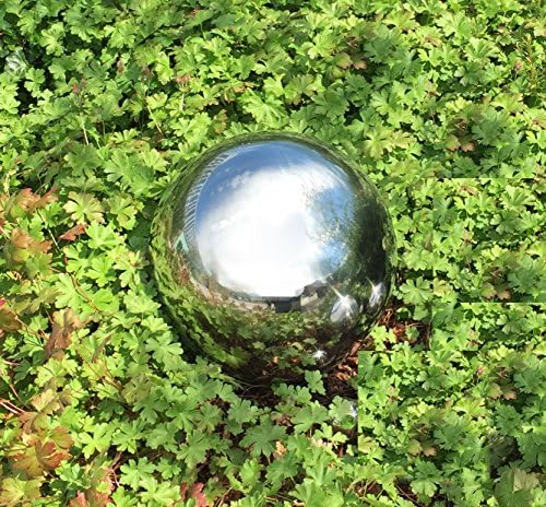 WHW Whole House Worlds Large Crosby Street Stainless Steel Gazing Ball for Homes and Gardens, 10.75 Inches Diameter, Mirror Globe - Image 4
