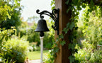 Cast Iron Dinner Bell with Rope and Bracket, Rustic Outdoor Dinner Bell for Farmhouse, Vintage Metal Doorbell, Wall Mounted Decorative Bell for Porch, Garden, Patio, 5.5 x 4.5 in / 14 x 11.3 cm - Image 5