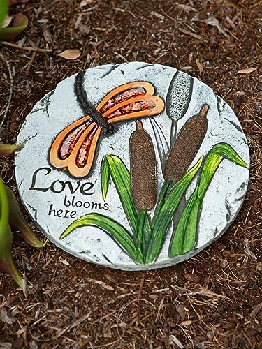 Accent Plus Summerfield Terrace 10018544 Love Blooms Here Stepping Stone, Multicolor - Image 3