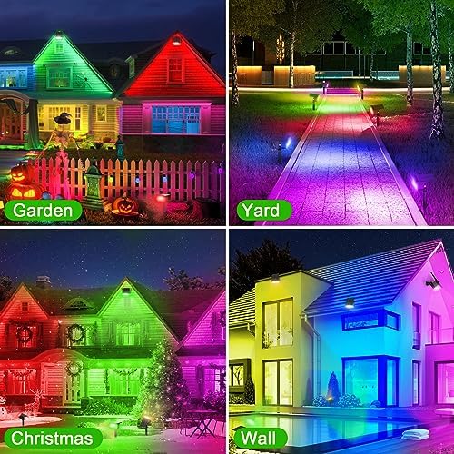 LANSOW Solar Spot Light Outdoor Color Changing, 12Pack Christmas Spotlights - Image 3