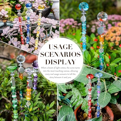 513Pcs DIY Beaded Garden Stakes, Fairy Wand Kit with 18 Threaded Rod - Image 2