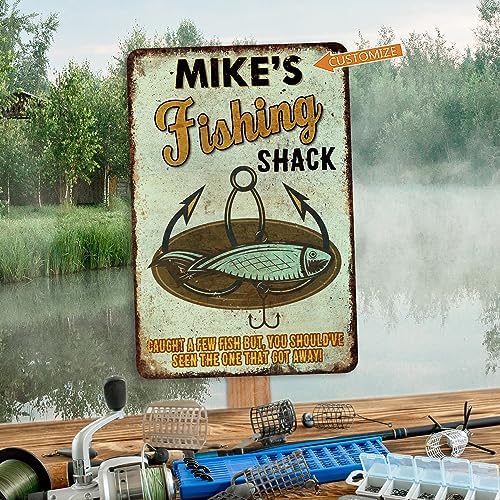 Custom Fishing Sign Fishing Shack Personalized Fishing Décor Cabin Décor Mountain Décor Funny Fishing Signs Weatherproof Sign Man Cave Décor 108122002065 - Image 2
