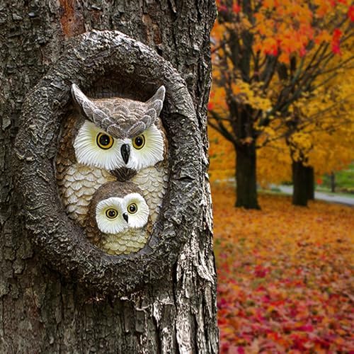 Whimsical Tree Faces Bundle - Handcrafted Tree Trunk Decor Set for Outdoor Gardens and Yards - Image 3