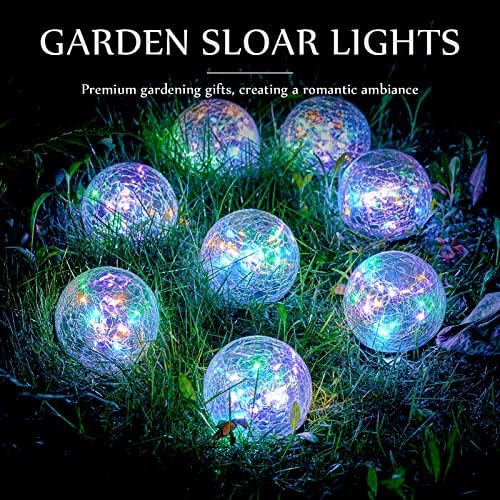 Honoson 4 Pcs Decorative Solar Globe Lights Outdoor Waterproof, 3.9 Inch - Image 2