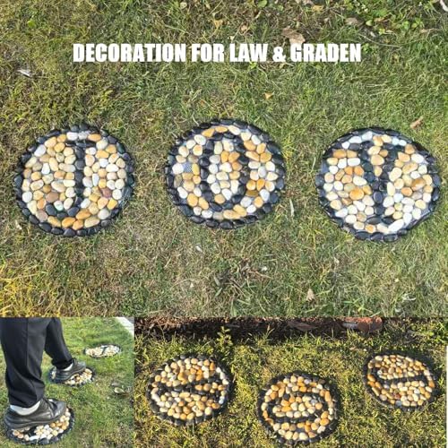 12in Large Outdoor Garden Stone for Patio, 3pcs Pack Joy Design for Christmas Scene,Also for Building Design on the Front of House - Image 3