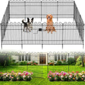 Garden Fence Animal Barrier with Gate, 10 Panels No Dig Dog Fence Outdoor by Unknown