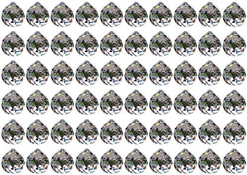 NUPTIO Hanging Clear Crystals Ball Prism for Suncatchers, 60 Pcs, 0.8"/20mm by Nuptio