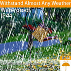 Solar Lanterns Outdoor Waterproof,Metal Watering Can with Hook 1PC，Solar Lanterns for Outside,Sunflower Bee and Butterfly Garden Decor Lights,Waterproof Solar Powered Hanging Lantern for Patio,1PC - Image 2