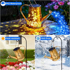 YJFWAL Solar Watering can with Lights, Gardening Gifts for Mothers Day Mom Grandma Women Birthday, Waterproof Watering Can with Cascading Lights Outdoor Decor for Garden Patio Yard Pathway (Blue) - Image 5