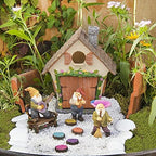 Meadow & Oak Fairy Garden House Kit - Complete with Fairy Garden Accessories, Butterly Seat, Bird Bath, Stepping Stones, Magnetic Door Closure for Indoor/Outdoor Fairy House - Image 7