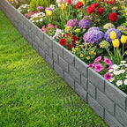 10 Pcs - Landscape Edging Faux Stone Garden Edging Border,17FT,7 in Tall Decorative Stone-Look Garden Border for Flower Bed Edging,Lawn,Landscaped Yard,Trees and Gardens,Grey - Image 6
