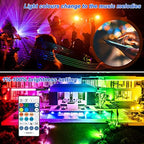RGB LED Flood Light Outdoor 1000W Equivalent, 100W Bluetooth RGBCW Smart Floodlights 2700K, 16 Million Color Changing, Timing, Music Sync, IP66 Waterproof Landscape Light with US Plug (2 Pack) - Image 5