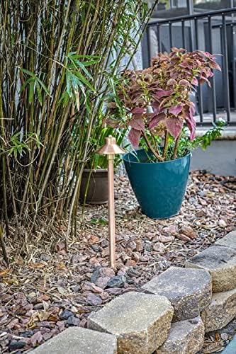 VOLT Flat Hat 12V Copper Path Light (5" Shade, 25" Tall) - Image 7