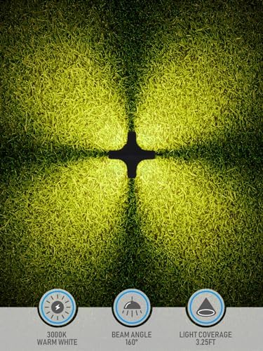 LEONLITE 10-Pack 3W LED Low Voltage Path Lights Aluminum 3000K Black - Image 5