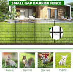 10 Panels Dog Fence Outdoor for Yard, 36 in(H) X 24 ft(L) Decorative Garden Fence Rustproof No Dig Animal Barrier Fencing Metal Wire Panel Border Patio Rabbits Ground Stakes Fencing - Image 5