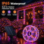 335 ft 800 LED Halloween Solar String Lights Outdoor, Orange & Purple - Image 5