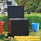 EasyUp 33 Gal Waterproof Outdoor Storage Box UV Resistant Deck Box - Image 6