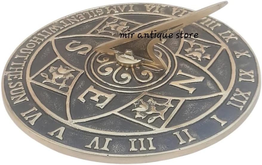 10'' Nautical Sundial – Timeless Outdoor Sundial Clock, Elegant Alumiunm Garden Decor, for Home Décor, Durable Weather-Resistant Yard Timepiece - Image 2