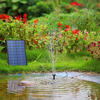 Submersible Sump Pump Water Pump, Solar Water Pump Fountain For Garden Swimming Pool Pond Outdoor Solar Panel Fountain Floating Fountain Garden Decoration Transfer Pump (Color : 2.5W) - Image 3