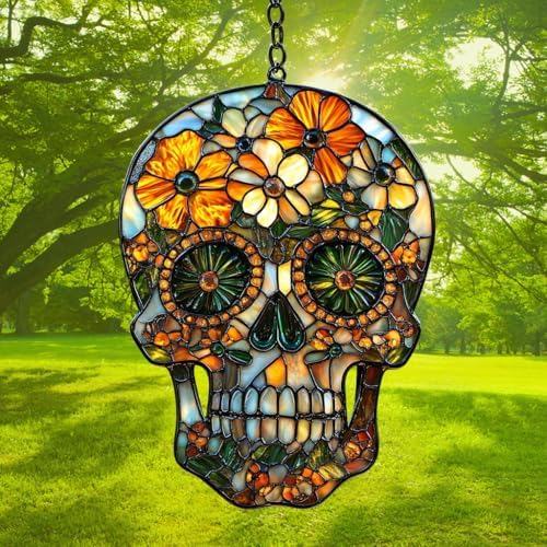 Sugar Skull Acrylic Suncatcher - Image 3