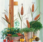 E-view Metal Corn Garden Stakes Outdoor Decor Metal Yard Art Lawn Harvest Thanksgiving Decoration Yard Décor 2 Corn - Image 3
