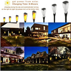 12 Led Solar Torch Light 360° Luminous Range Outdoor Lawn Lamp Flickering Flame Beating Effect Waterproof for Daily Use Festivel/Party Decor (12 Led Pack of 1) - Image 5