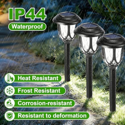 Tuanse 20 Pcs Solar Outdoor Garden Pathway LED Lights Bulk, White Light - Image 4