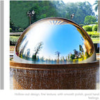 MERRYHAPY 6Pcs Stainless Steel Mirror Surface Garden Hemisphere Balls Hollow Gazing Globes Outdoor Lawn Reflective Decor Sphere - Image 5