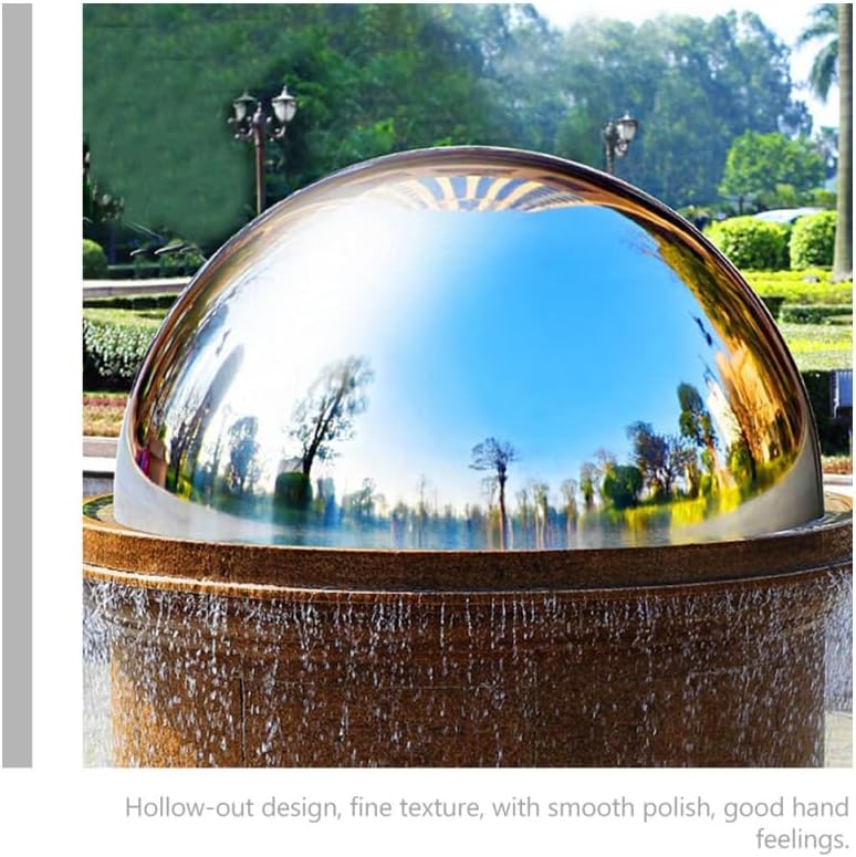 MERRYHAPY 6Pcs Stainless Steel Mirror Surface Garden Hemisphere Balls Hollow Gazing Globes Outdoor Lawn Reflective Decor Sphere - Image 5