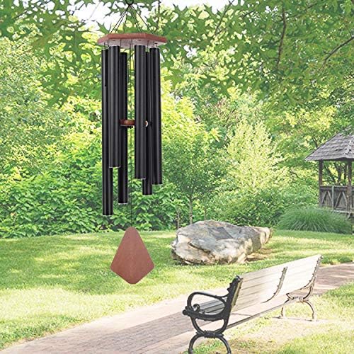 Memorial Wind Chimes 44 inch Black Deep Tone Sympathy Gift Patio Porch Home - Image 6