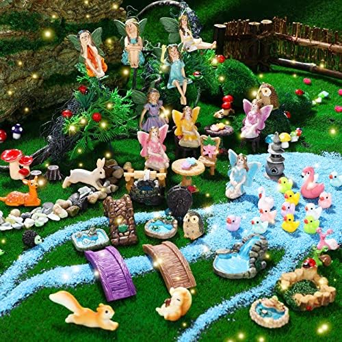 Unittype 120 Pcs Fairy Garden Accessories, Fairies Miniature Ornaments by Unittype