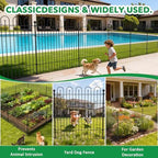 Garden Fence Animal Barrier with Gate, 10 Panels No Dig Dog Fence Outdoor - Image 6