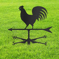 Rooster Weathervane Metal Garden Stake Decorative, Farmhouse Design Silhouette Gifts Statues for Yard Art, Outside, Patio, Outdoor Decor, Garden Decorations, Lawn Ornaments - 14" Black by SIGNLEADER
