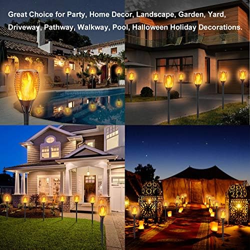 14 Pack Solar Lights Outdoor, 33LED Solar Torch Lights with Dancing Flickering Flames, Waterproof Landscape Decoration Flame Lights for Garden Pathway Yard-Auto On/Off Dusk to Dawn - Image 7