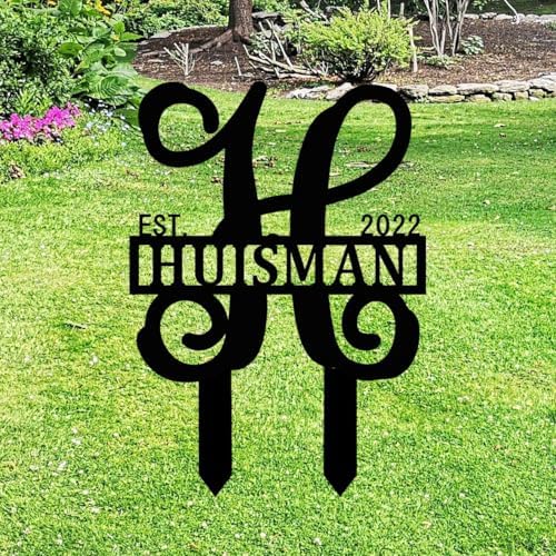 Family Established Yard Sign - Personalized Metal ACM Name Wall Decor for Outdoor - 18 inch Made in USA - Custom Front Porch Door Hanger - Wedding Gift for Couple - Realtor Closing - Image 3