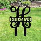 Family Established Yard Sign - Personalized Metal ACM Name Wall Decor for Outdoor - 18 inch Made in USA - Custom Front Porch Door Hanger - Wedding Gift for Couple - Realtor Closing - Image 3