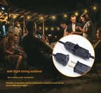 Outdoor String Light 50FT Patio Black with 52 Shatterproof G40 LED Clear Globe Bulbs for Indoor/Outdoor, Connectable Hanging Lights for Backyard Balcony Party Decor - Image 6