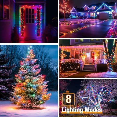btfarm 6 Pack Solar String Lights Outdoor, Total 198FT 480LED Fairy Lights - Image 3