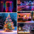 btfarm 6 Pack Solar String Lights Outdoor, Total 198FT 480LED Fairy Lights - Image 3