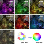 GOODSMANN RGBW Low Voltage LED Spotlights 4PK Color Changing Landscape Lights 12V-15V 12W 650 Lumen Outdoor Spot Lights 9 Lighting Modes Aluminum Flood Lights with Connectors and Metal Spike Stakes - Image 4