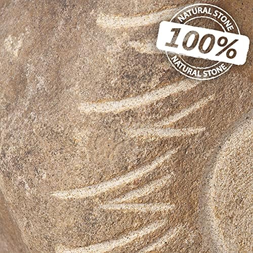 Family of Boulder Hedgehogs – Natural Granite Garden Animal Statues – Hand-Carved Stone Hedgehog Figurines – Set of 3 Eco-Friendly Wildlife Sculptures – Rustic Outdoor Décor (4", 6", 8") - Image 3