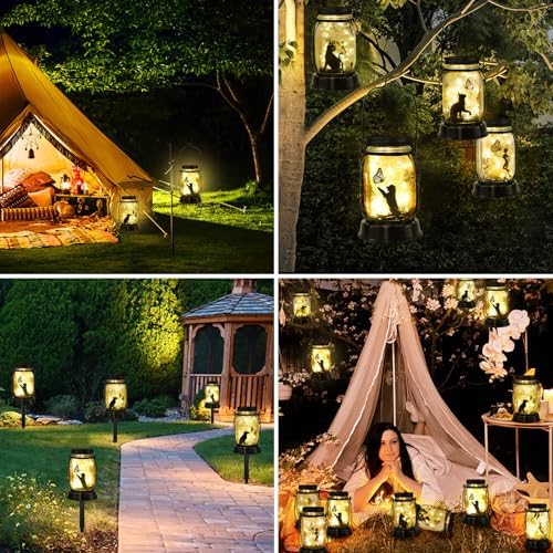 kyoryuger Dog Solar Lanterns Retriever Dog Solar Lights Golden Retriever Gifts for Women Men Dog Lovers Gifts Decorative Hanging Dog Lanterns with Stake for Yard Garden Decor Outdoor Dog Light - Image 5