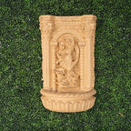XBrand 30.3" Tall Solar Powered Outdoor Wall Fountain with Maiden Holding Pot – Classic Waterfall Design, Weather-Resistant Polyresin, Brown for Garden & Backyard Décor - Image 3