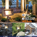 COLOER Cast Brass 12V Flood Light, Low Voltage Flood Light Outdoor with Adjustable Knuckle Mount, Without Bulb, Waterproof Landscape Lighting of Outdoor Wall, Garden or Yard (12-Pack Without Bulb) - Image 4