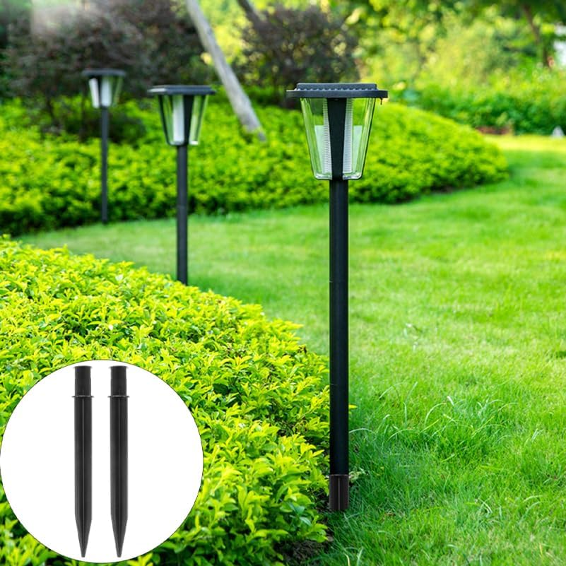 Uonlytech 8 Sets Pathway Extension Garden Solar Plastic Ground Outdoor Landscaping Spike Spikes Connectors Part for Lights Stakes Patio Tube Replacement Landscape Yard Light Torch with - Image 5