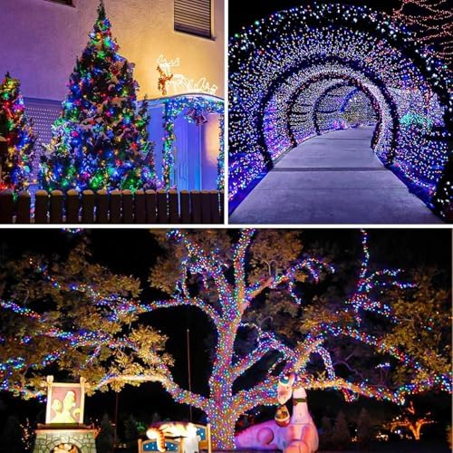 Solar String Lights Outdoor, 4Pack 800LED 288FT Fairy Lights, Multicolor - Image 3