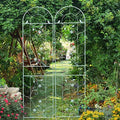 Sungmor Large Metal Garden Trellises for Climbing Plants - 82.5 Inch Tall & 2PC Green Pack - Beautiful Retro Style Metal Fence Trellis - Gardening Vines Plant Support for Flower Rose Climbing by Sungmor