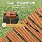 Amazer Wooden Garden Pathway, 12 FT Roll Out Straight Garden Walkway, Widened Plank Non-Slip Outdoor Walkway Path with 8 Stakes, Garden Lawn Boardwalk Paver for Outside Walkway Backyard, Natural Color - Image 3