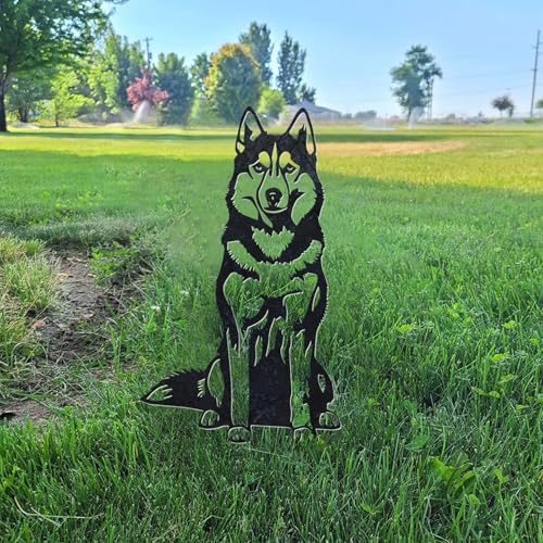 14" Siberian Husky Statue Garden Stake - Image 3
