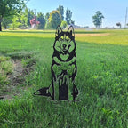 14" Siberian Husky Statue Garden Stake - Image 3